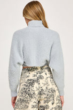 Load image into Gallery viewer, Fuzzy Mock Neck Top + Cardigan Set- Grey