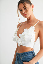 Load image into Gallery viewer, Floral Detailed Top- White