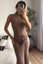 Load image into Gallery viewer, Mocha Buckle Maxi Dress