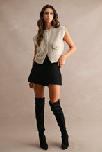 Load image into Gallery viewer, Light Mocha Sleeveless Knit Sweater Vest