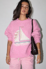 Load image into Gallery viewer, French Pink Sailboat Knit Sweater