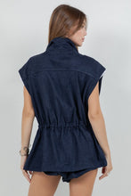 Load image into Gallery viewer, Utilitarian Suede Jacket Vest With Waist Adjusters