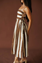 Load image into Gallery viewer, Brown | Cream Striped Dress