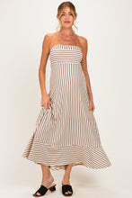 Load image into Gallery viewer, Cream|Brown Striped Knit Maxi Dress