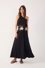 Load image into Gallery viewer, Rio Soleil Black Embroidered Maxi Skirt