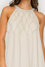 Load image into Gallery viewer, Halter-Neck Midi Dress with Tassel Detail