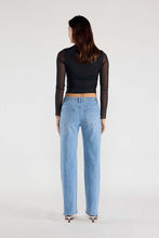 Load image into Gallery viewer, Eyelet Waist Band Straight Jeans