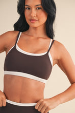 Load image into Gallery viewer, Contrast Trim Top & Legging Set - Brown