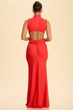 Load image into Gallery viewer, Red Buckle Maxi Dress