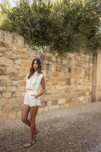 Load image into Gallery viewer, White Embroidered Scalloped Short Set