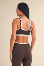 Load image into Gallery viewer, Contrast Trim Top & Legging Set - Brown