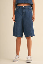 Load image into Gallery viewer, Indigo Denim Top + Bermuda Shorts Set