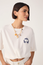 Load image into Gallery viewer, Rio Off-White Embroidered Beach Chairs T-shirt
