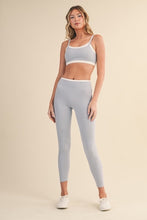 Load image into Gallery viewer, Contrast Trim Top & Legging Set - Light Blue