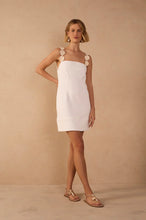 Load image into Gallery viewer, Off-White Embroidered Shell Strap Mini Dress
