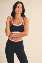 Load image into Gallery viewer, Contrast Trim Top & Legging Set - Black