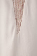 Load image into Gallery viewer, White Mesh Panel Linen Dress