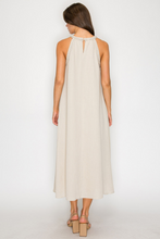 Load image into Gallery viewer, Halter-Neck Midi Dress with Tassel Detail