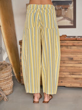 Load image into Gallery viewer, Yellow Stripe Barrel Pants