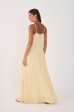 Load image into Gallery viewer, Beige V Neck Ruffled Draped Maxi Dress