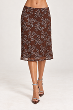 Load image into Gallery viewer, Brown Sequin Midi Skirt
