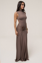 Load image into Gallery viewer, Mocha Buckle Maxi Dress