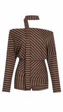 Load image into Gallery viewer, Espresso Stripes Romper