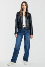 Load image into Gallery viewer, Mid Waist Loose Straight Jeans - Dark