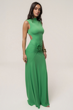 Load image into Gallery viewer, Emerald Buckle Maxi Dress