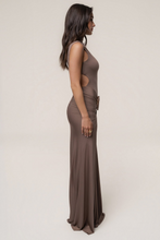 Load image into Gallery viewer, Mocha Buckle Maxi Dress