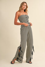 Load image into Gallery viewer, Lena Stripe Cream|Black Pant Set
