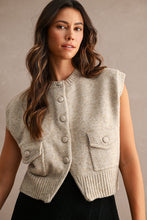 Load image into Gallery viewer, Light Mocha Sleeveless Knit Sweater Vest