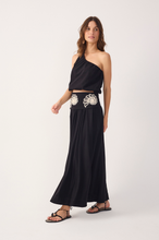 Load image into Gallery viewer, Rio Soleil Black Embroidered Maxi Skirt
