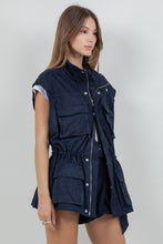 Load image into Gallery viewer, Utilitarian Suede Jacket Vest With Waist Adjusters