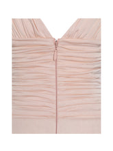 Load image into Gallery viewer, Tala Peach Ruched Waist Double High Slit Maxi Gown