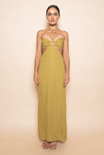 Load image into Gallery viewer, Resort Vacation Cutout Ring Halter Maxi Dress