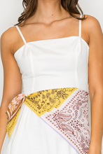 Load image into Gallery viewer, Scarf Tie Waist Midi Dress