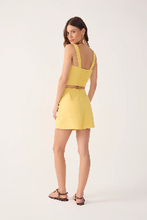 Load image into Gallery viewer, Rio Mustaza Day Buttons Back Pockets Linen Shorts