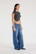 Load image into Gallery viewer, Waist Band Lace Baggy Wide Jeans