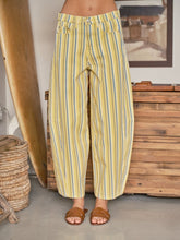 Load image into Gallery viewer, Yellow Stripe Barrel Pants