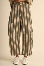 Load image into Gallery viewer, Olive Stripes Strapless Top + Pant Set