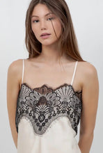 Load image into Gallery viewer, Champagne Lace Satin Top