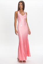 Load image into Gallery viewer, Halter Sequin Maxi Dress Gradient Pink