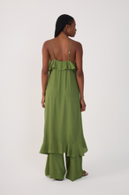 Load image into Gallery viewer, Green Coco Ruffled Crepe Tunic