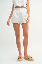 Load image into Gallery viewer, White Embroidered Scalloped Short Set