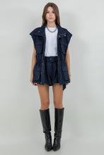 Load image into Gallery viewer, Utilitarian Suede Jacket Vest With Waist Adjusters