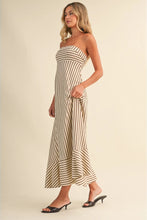 Load image into Gallery viewer, Cream|Brown Striped Knit Maxi Dress