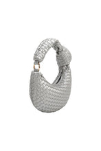 Load image into Gallery viewer, Brigitte Silver Woven Charm Bag