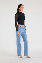 Load image into Gallery viewer, Eyelet Waist Band Straight Jeans
