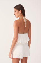 Load image into Gallery viewer, Rio Off-White Crochet Bust Halter Top